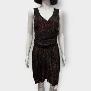 Étoile Isabel Marant Red & Black Silk Dress